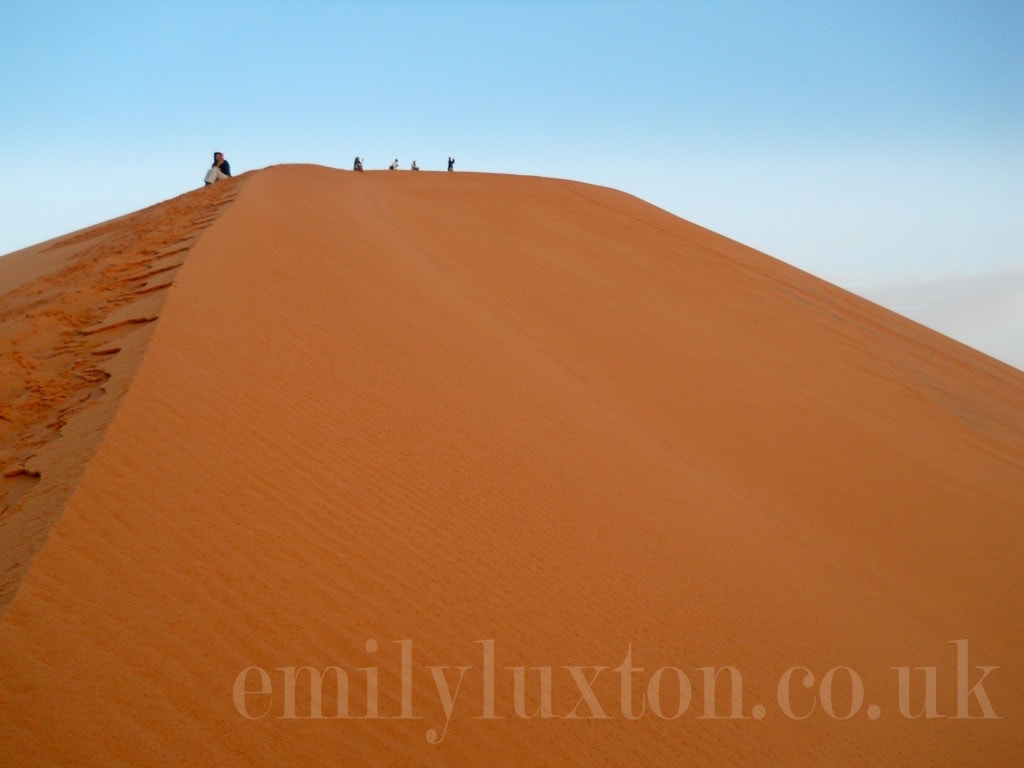 Large sand dune in the Moroccan Sahara desert