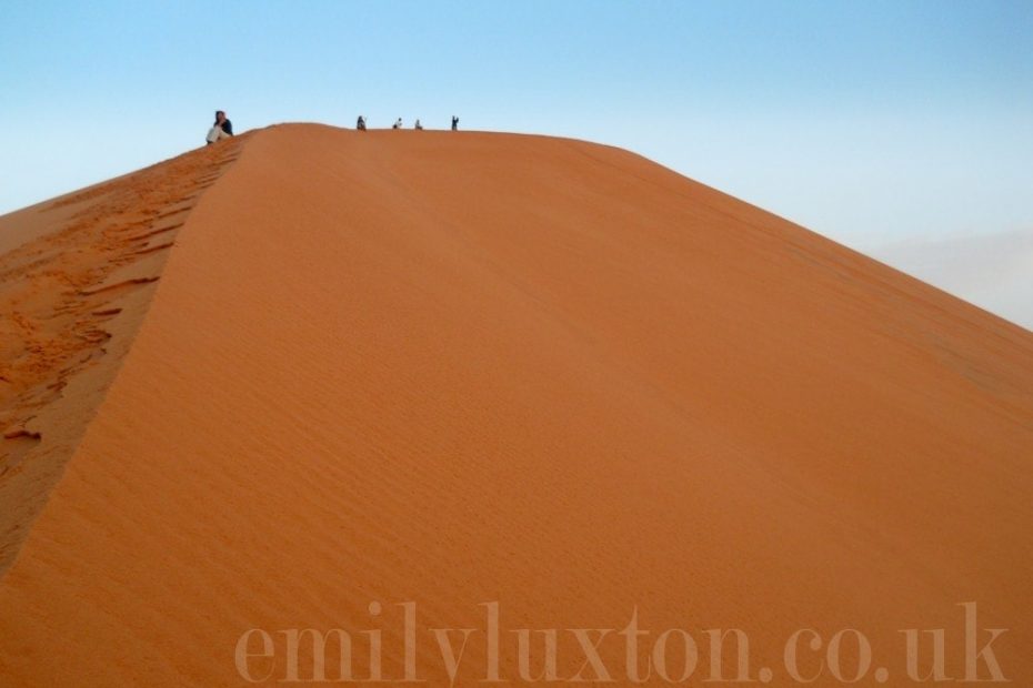 Large sand dune in the Moroccan Sahara desert