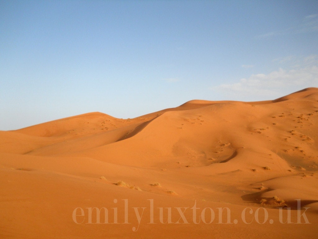 Erg Chebbi sand dunes in the Sahara