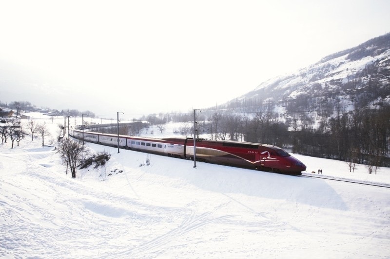 Thalys Train Snow Europe