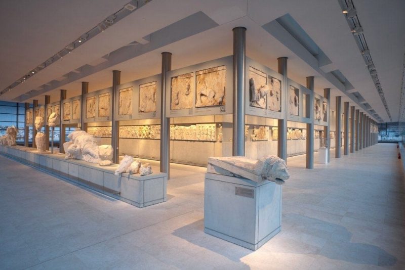 Frieze and metopes in the Acropolis Museum
