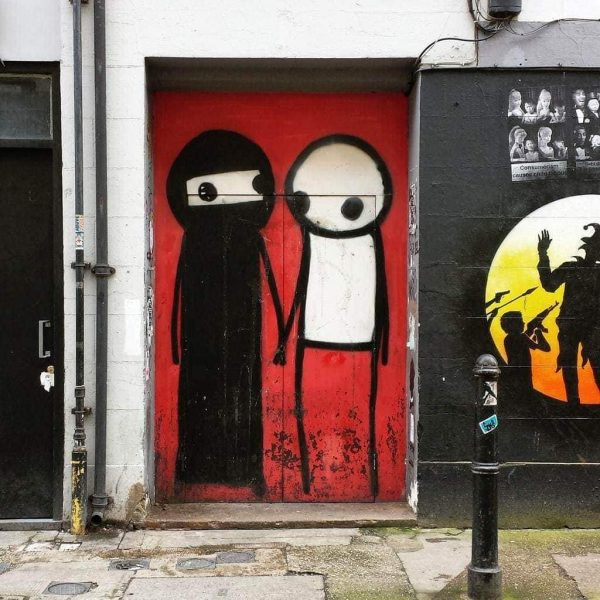Stik street art in East London