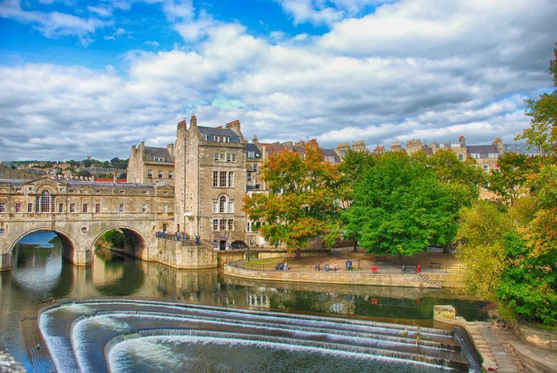 Pulteney Bridge in Bath - one of the most romantic places in the UK