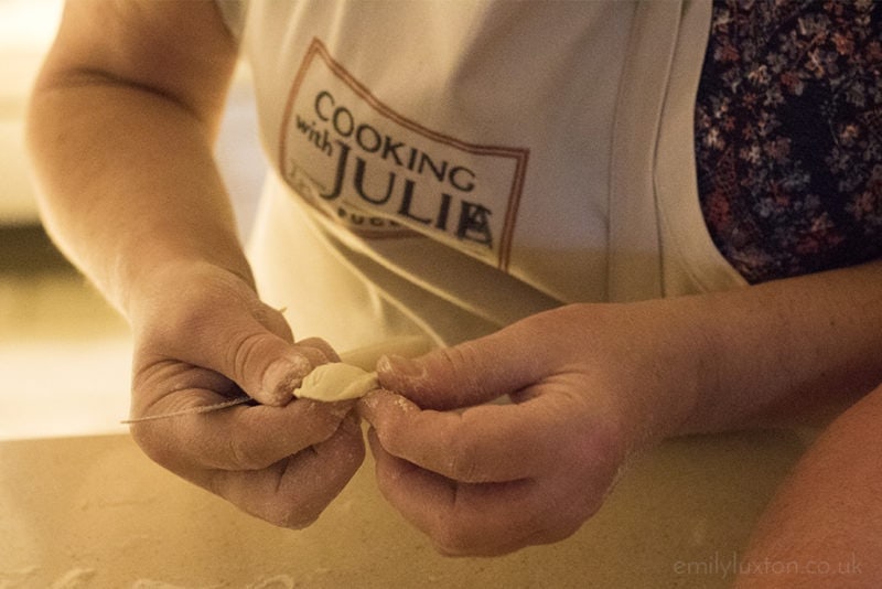 Making pasta by hand