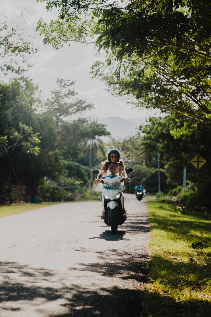 Rent a moped to explore lombok