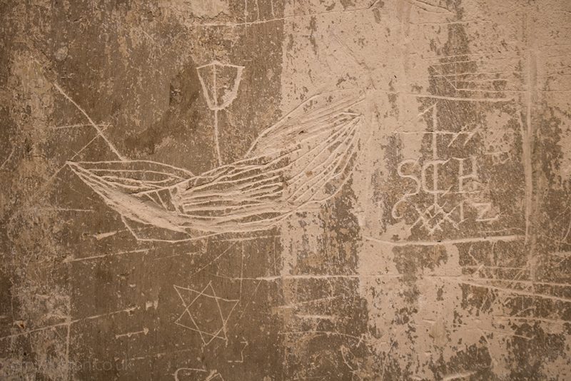 Old graffiti at Tudor House Museum