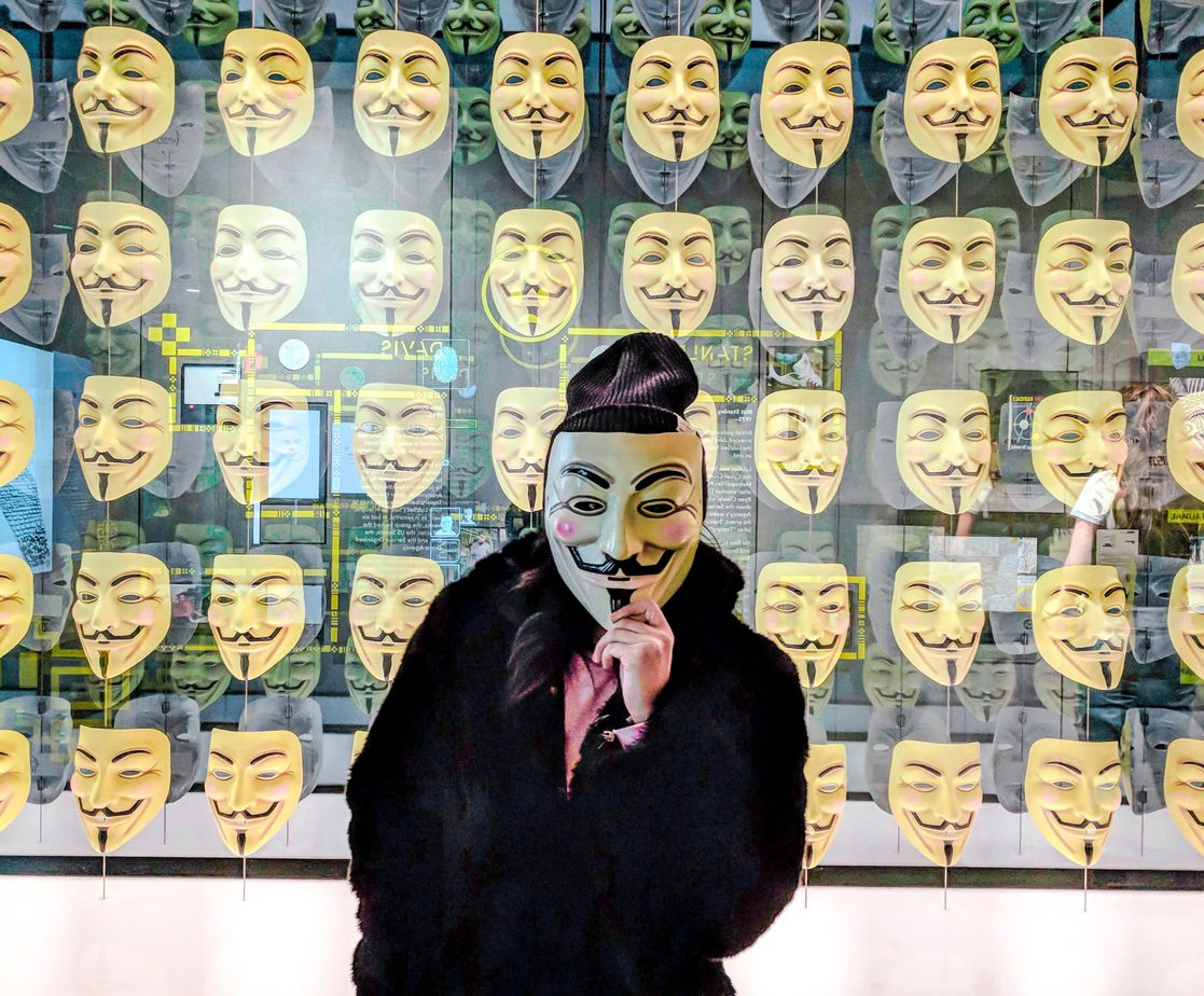 Anonymous Masks at Spyscape