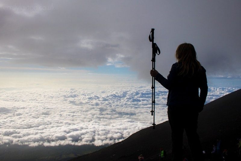 climbing mount fuji