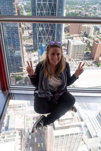 Glass Floor in Calgary Tower Canada