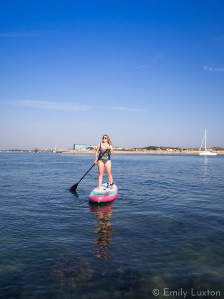 girl on SUP in Portsmouth UK