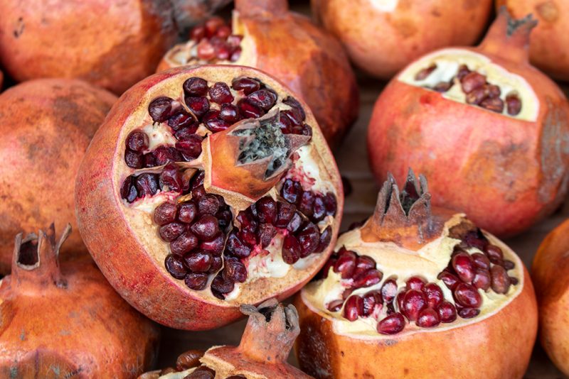 Pomegranites are common in Uzbek cuisine