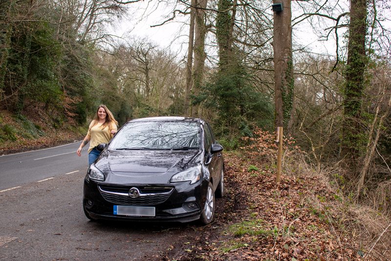 AA Smartbreakdown girl with Vauxhall Corsa