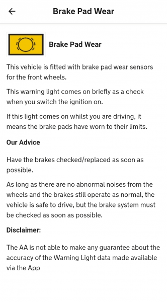 AA Smartbreakdown Warning Lights