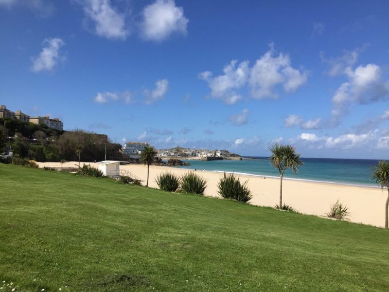 Porthminster Beach Path St Ives Cornwall England