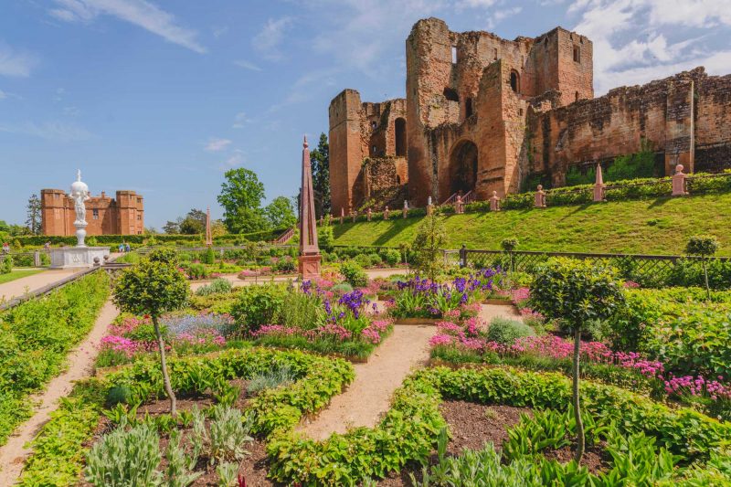 Kenilworth castle-with-view-of-gardens - Places to Visit in the Midlands