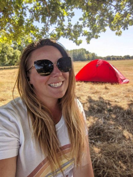UK travel blogger Emily Luxton solo camping