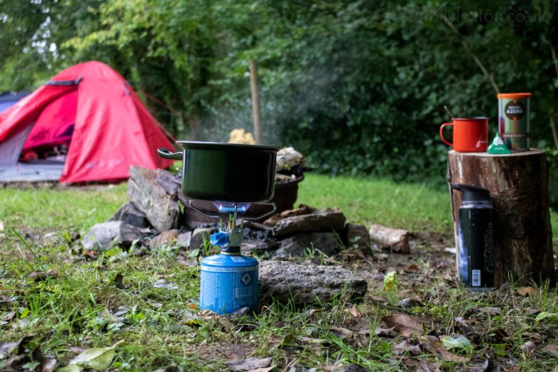 Camping stove and tent