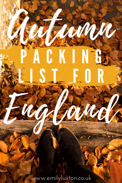 Autumn Packing List for England