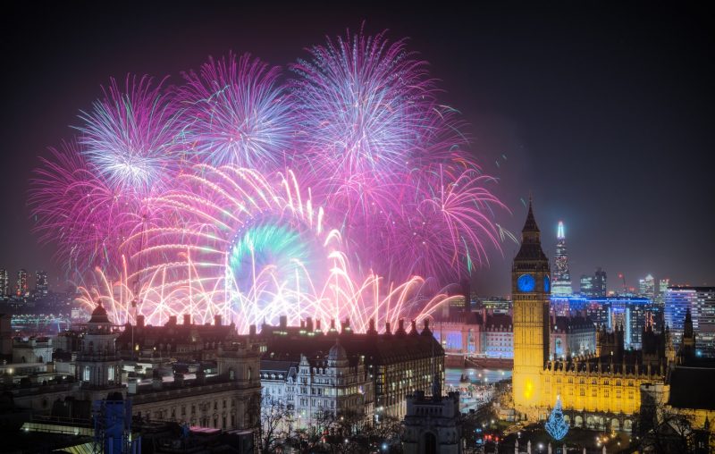 NYE Fireworks over Westminster - one of the best things to do in London