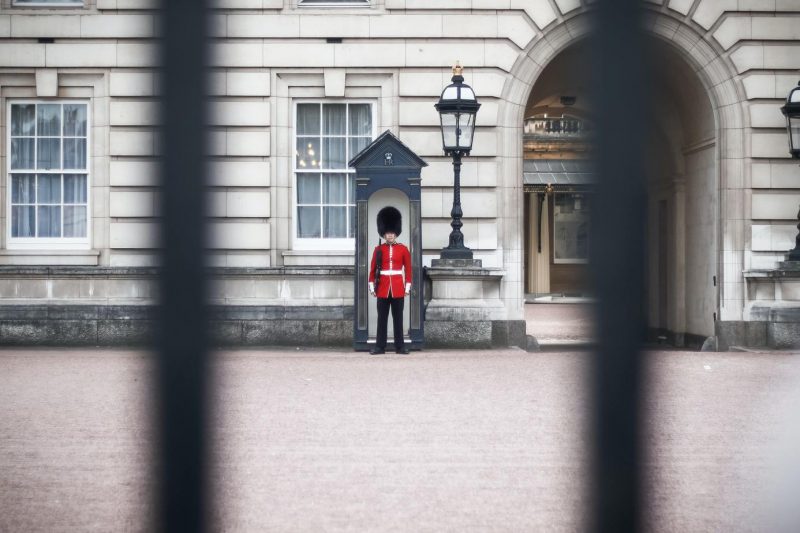 Guard outside Buckingham Palace London