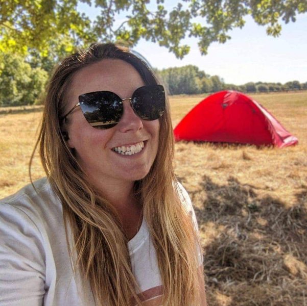 UK travel blogger Emily Luxton solo camping