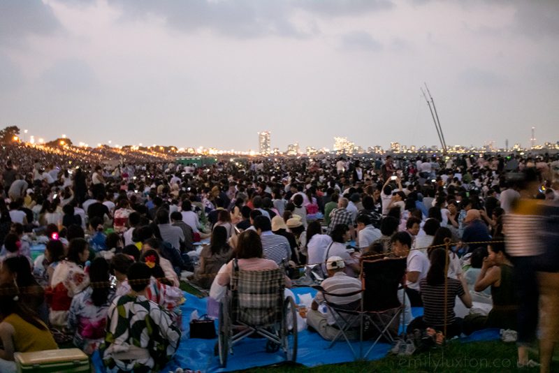 Crowd in Tokyo waiting for an event