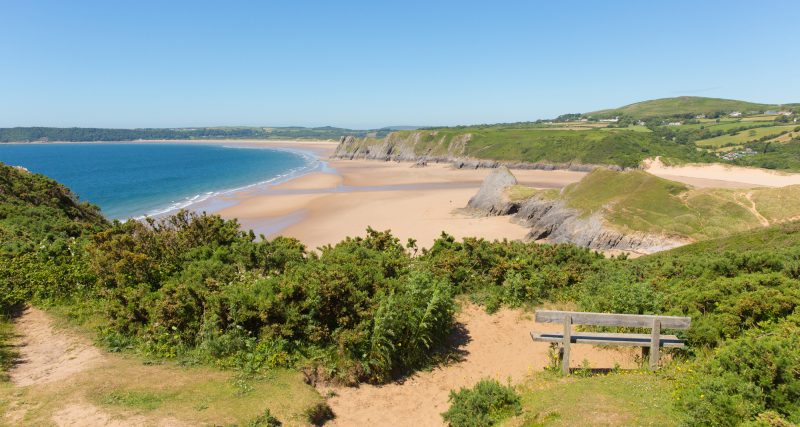 Beach on the Gower Peninsula near Swansea