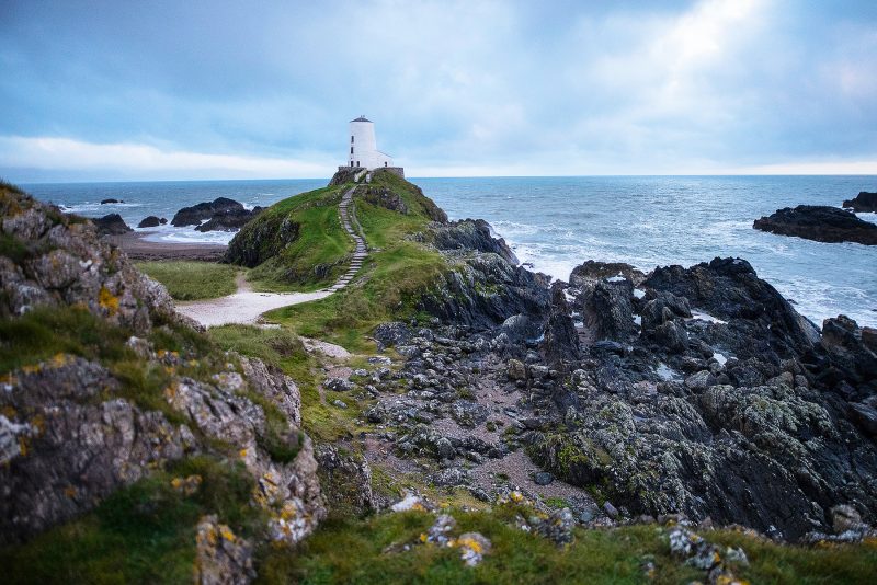 Llanddwyn Lighthouse in Anglesea North Wales