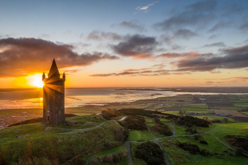 Sunrise over Scrabo Tower Ards Peninsula 