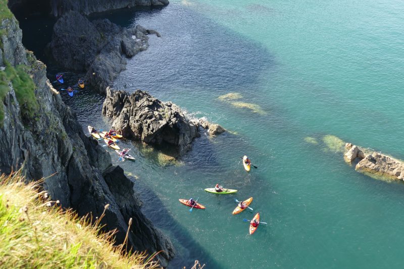 kayaking Pembrokeshire coast wales