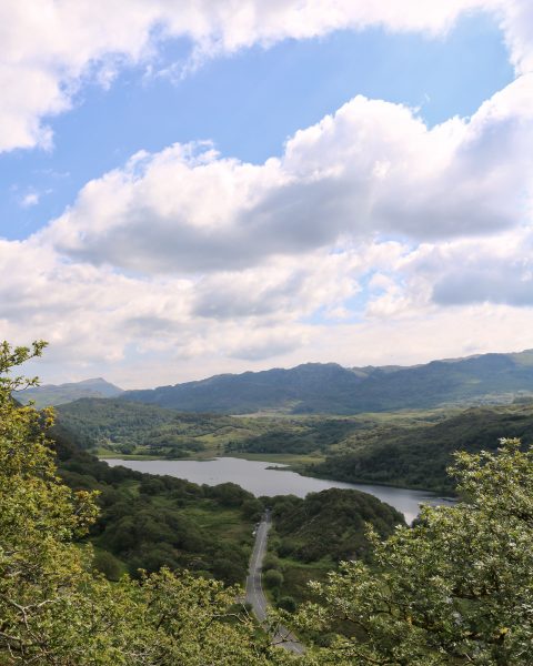 View from Dinas Emrys Snowdonia Wales