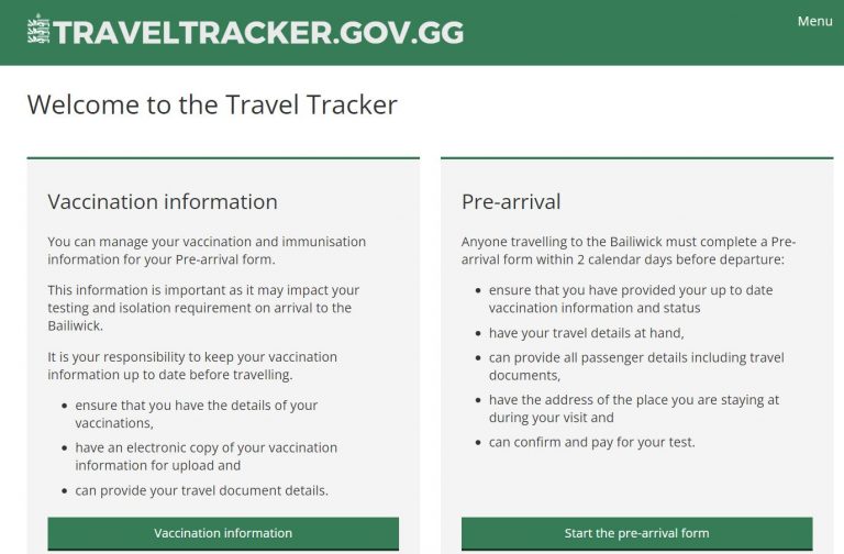 guernsey travel tracker help