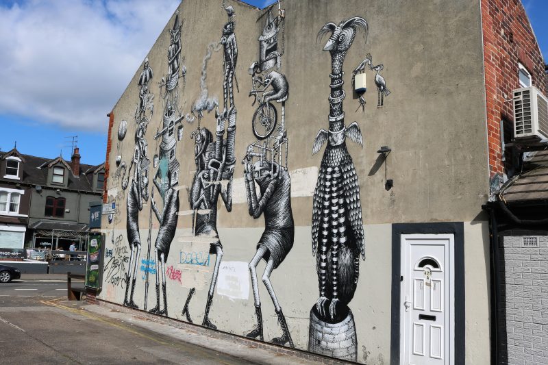 Phlegm street art in Sheffield UK