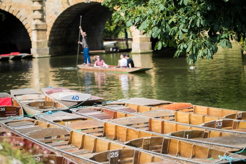 Punts on River Cherwell England